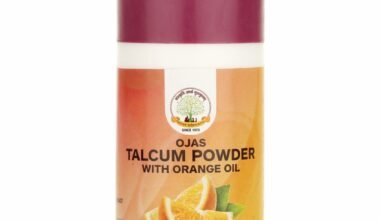 Ojas Talcum Powder with Orange Oil - ओजस टेलकम पाउडर (संतरा तेल युक्त) - 50gm