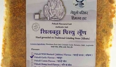 Pahadi Namak (Silbatta Pisyu Loon) / पहाड़ी पिस्यु लूण (सिलबट्टे पर हाथ से पिसा हुआ नमक) -50 gm - Garlic/लहसुन