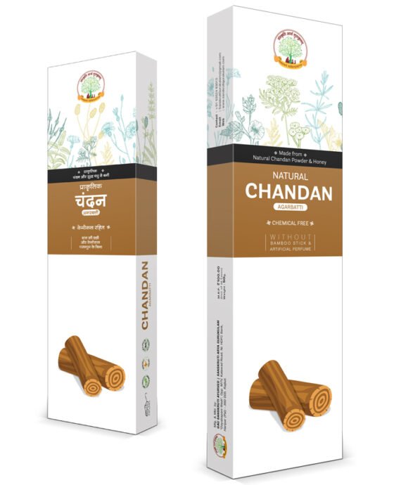 Natural Chandan Agarbatti / चंदन अगरबत्ती (बाँस रहित एवं प्राकृतिक सुगंध सहित) 50gm
