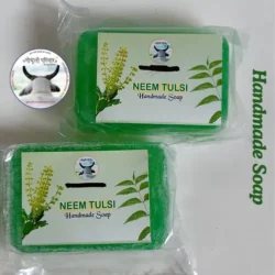 Handmade Neem Tulsi Soap/ हस्तनिर्मित नीम तुलसी साबुन